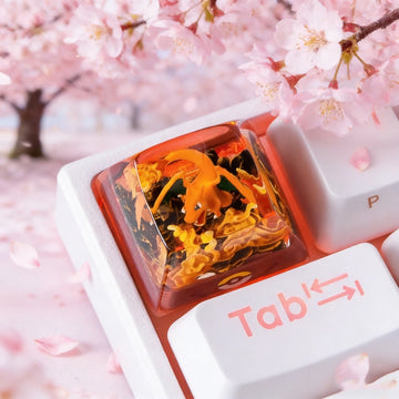 ポケモン ポケモン 3D 3D キーキャップ レジン 半透明 リザードン SAハイト クロス軸 パーソナライズドキーキャップ