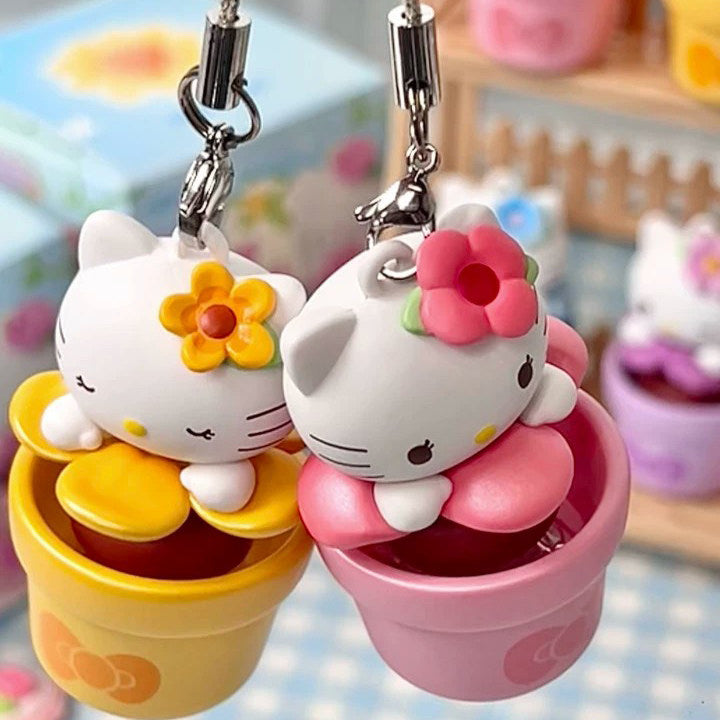 Hello Kitty Flowerpot 3D Keycap | Pressable Keyboard Accessory & Decor