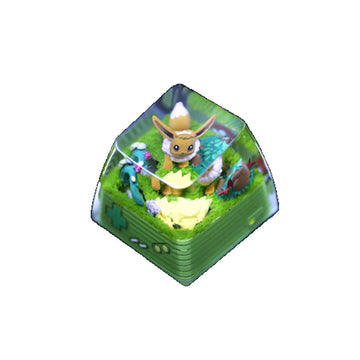 Eevee, Vaporeon, Jolteon & Flareon Pokémon Resin Artisan Keycaps | SA Profile