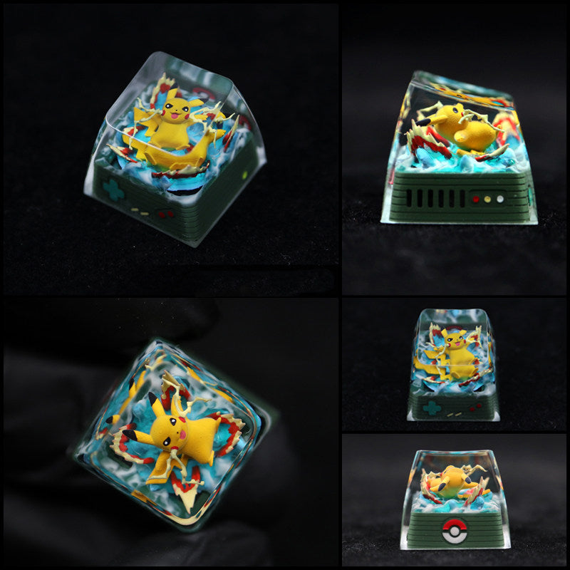 Pikachu & Raichu Pokémon Resin Artisan Keycaps | SA Profile