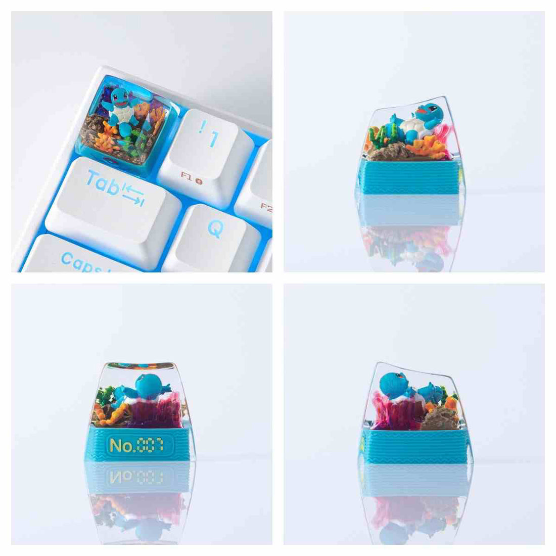 Squirtle, Wartortle & Blastoise Pokémon Resin Artisan Keycaps | SA Profile