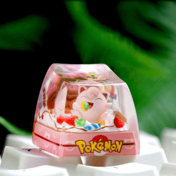 Jigglypuff Pokémon Artisan Keycap: Harz Cherry MX Mechanische Tastatur